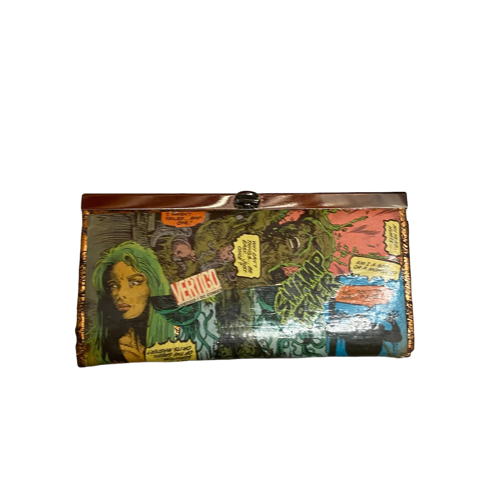Killer Comics Swamp Thing Women's Wallet Brown Pockets Zipper Retro